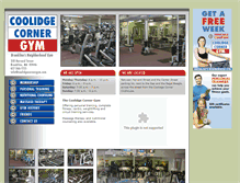 Tablet Screenshot of coolidgecornergym.com